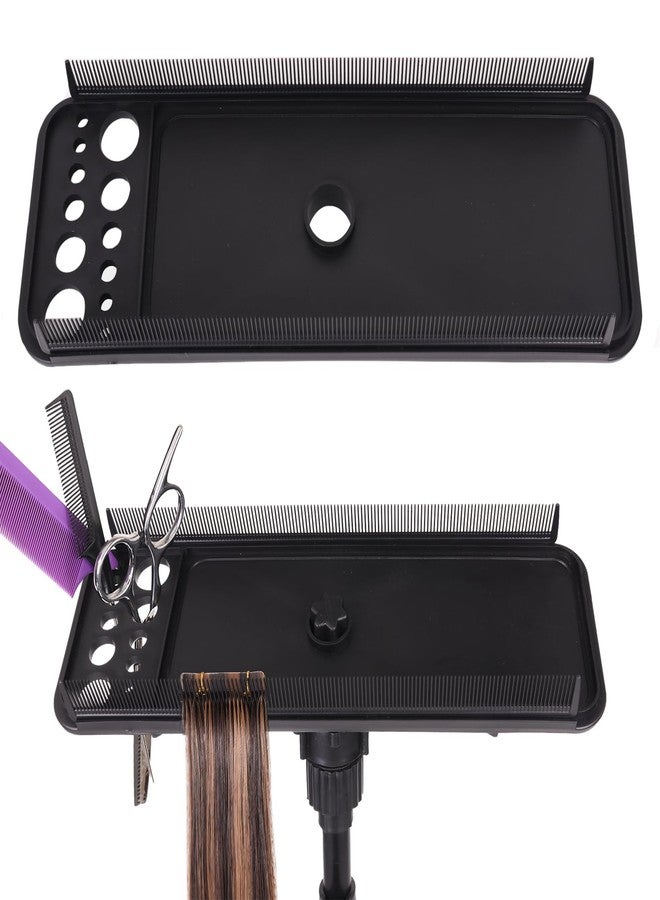 AliLeader Hair Extension Tool Tray with 2Pcs Hair Comb for Wig Stand Tripod Hair Extension Holder for Styling Hair Hanger for Washing,Coloring and Blow-Drying of Weft,Clip-In,Tape-In Extensions - Image 1